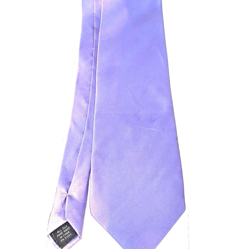 Mens Tie Solid Pastel Purple Puritan Silk spring easter